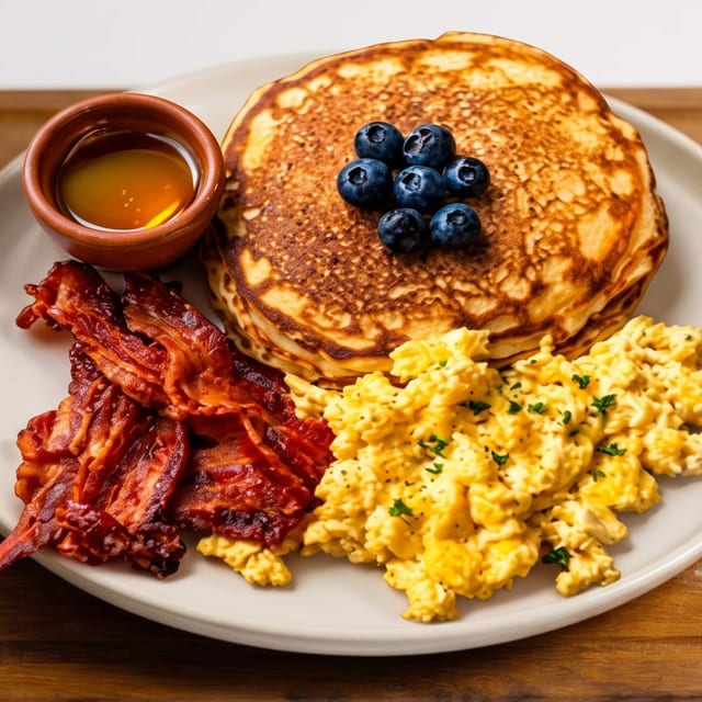 Hot Cakes with Eggs.